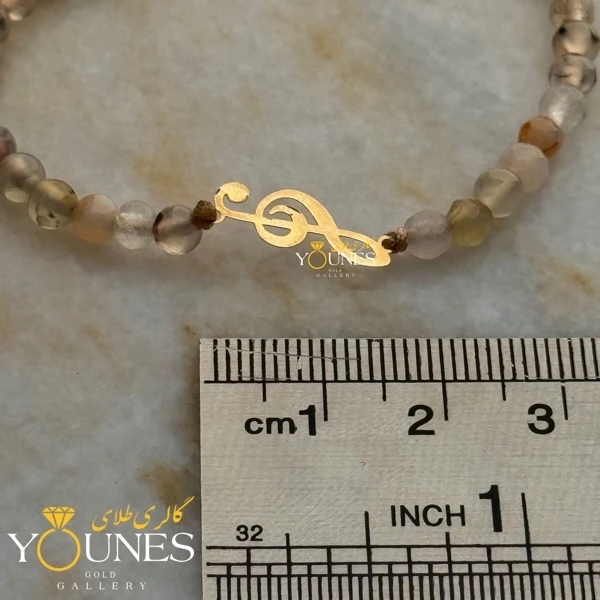 دستبند نوت موسیقی (سول موسیقی) طلا لیزری